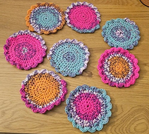 Handmade crochet coasters - crochet,