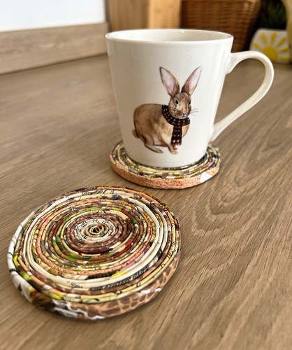 Handmade round multicolour - round,