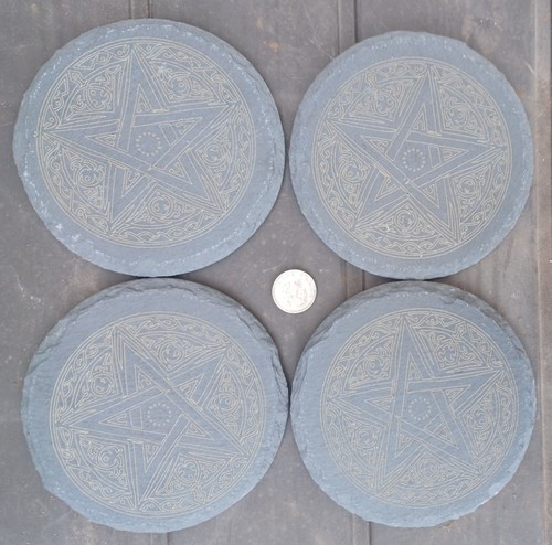 Pentagram knotwork coaster