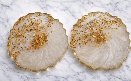 Pearl white gold resin - pearl,
