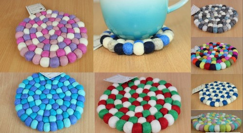 20cm handmade felt coasters - 20cm,