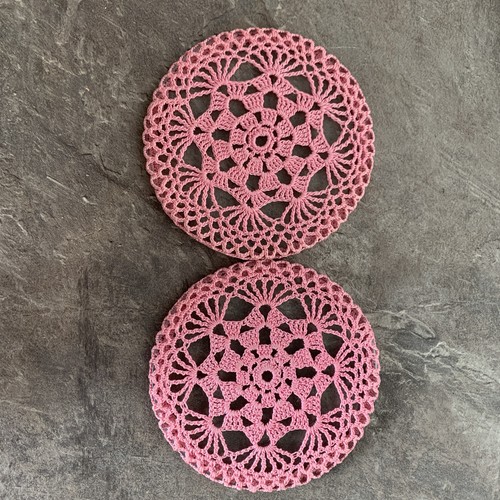 Handmade pink crochet round - handmade,
