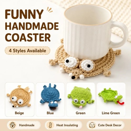 Animal crochet coaster - animal,