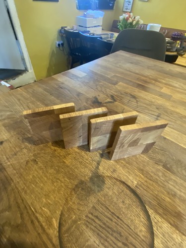 Handmade oak coasters - handmade, 4-pack