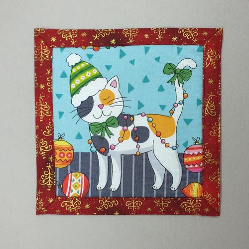 One handmade christmas cat - one,