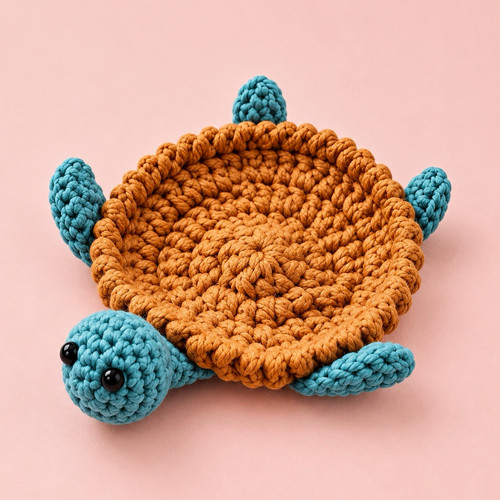 Handmade crochet turtle - handmade,