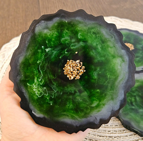 Resin round coaster - round, 4