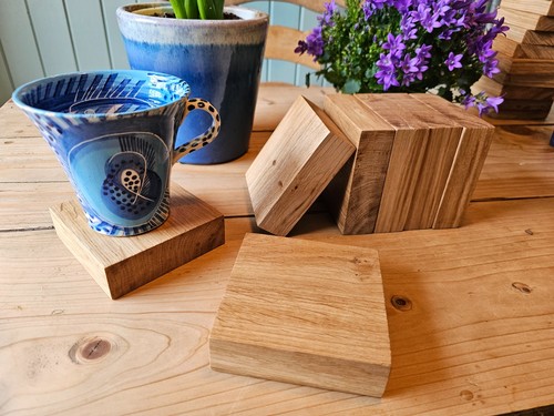 Super chunky oak coasters - coasters,