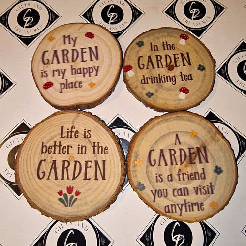 Handmade wood slice coasters - handmade,