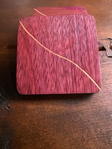 Purpleheart beech inlay - &,