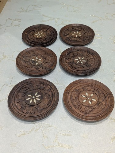 Handmade wooden coasters set - coasters,