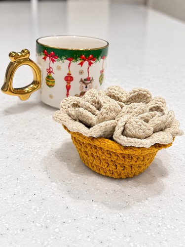 Handmade crocheted flower - handmade,