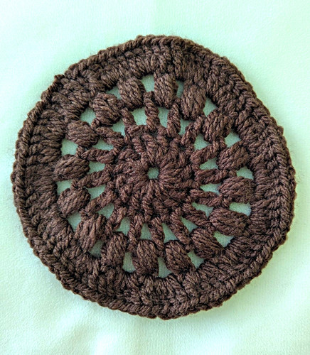 Handmade crochet round - crochet, coaster