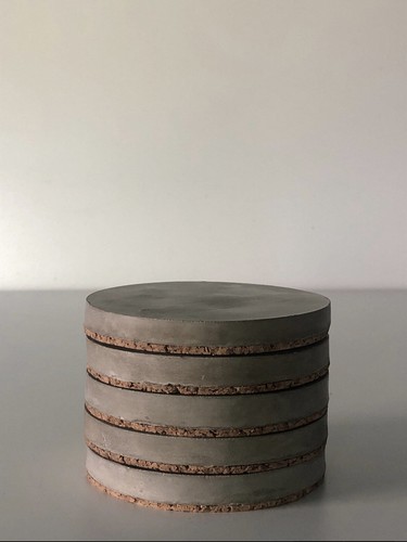 Polished concrete coasters - concrete,
