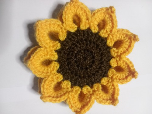 Handmade crochet sunflower - handmade,