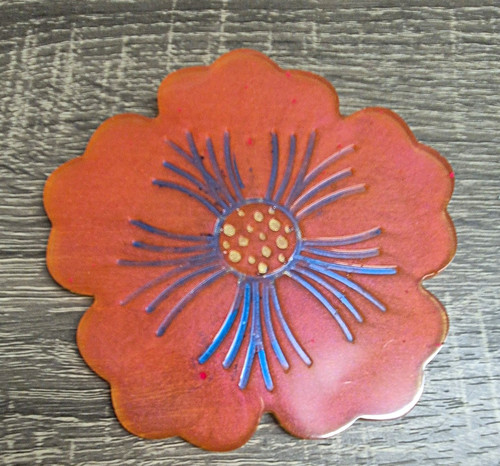 Handmade leather flower shaped - flower,