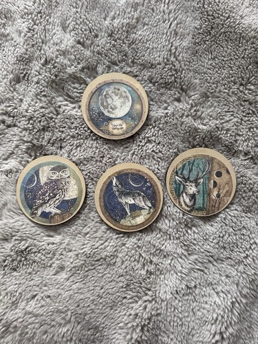 Coaster handmade set circle - handmade,