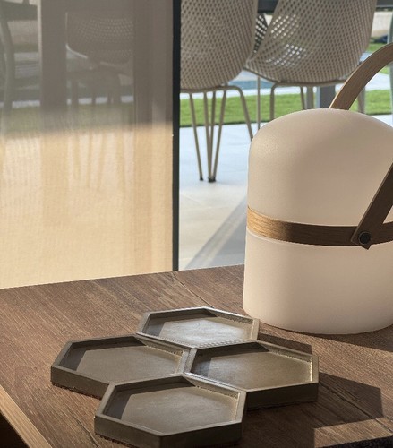 Polished concrete coasters - concrete,