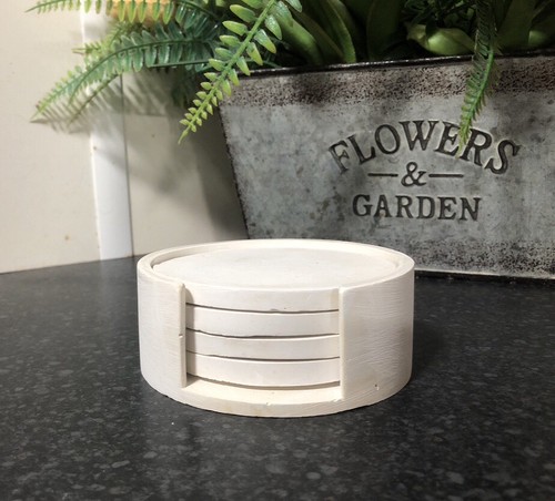 Handmade plaster coasters - handmade,
