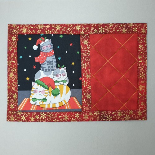 Handmade christmas cat mug - mug, rug