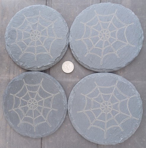 Spider web coaster outlined - spider,