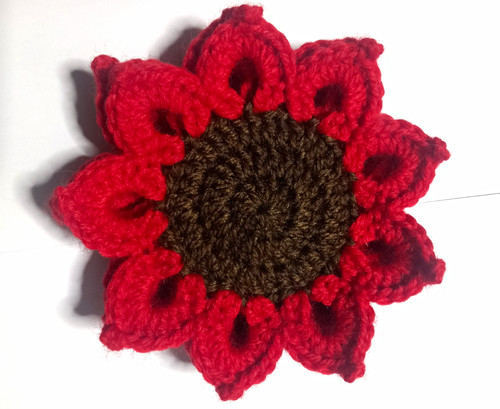 Handmade crochet sunflower - crochet,