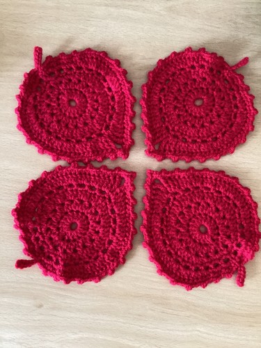 Handmade crochet coasters - handmade,