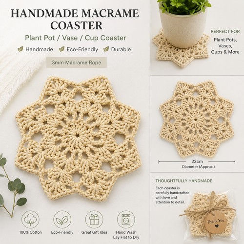 Handmade crochet plant pot - handmade,