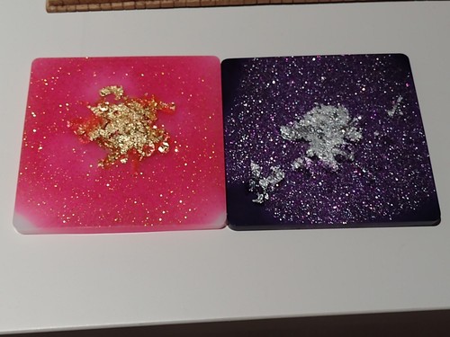 Handmade pair square resin - of,