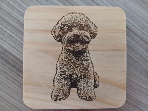 Wooden coaster laser made - wooden,