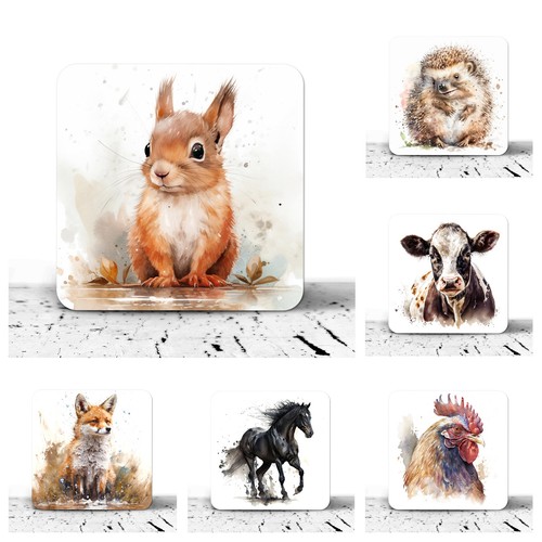 Drinks mat coasters animal - drinks,