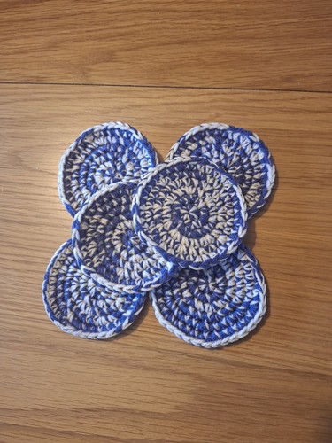 Handmade blue cream - blue, &