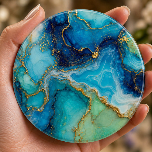 Ocean blue marble - blue,