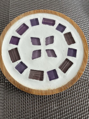 Handmade round wood mosaic - handmade,
