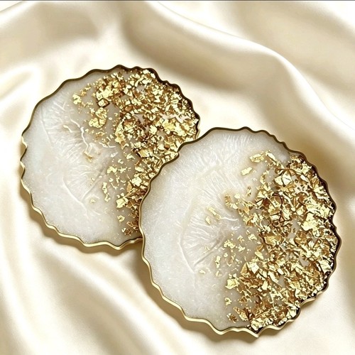 Handmade resin coasters set - handmade, of