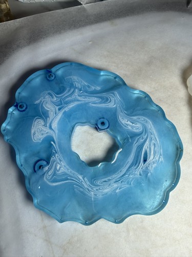 Resin ocean coaster handmade - coaster,