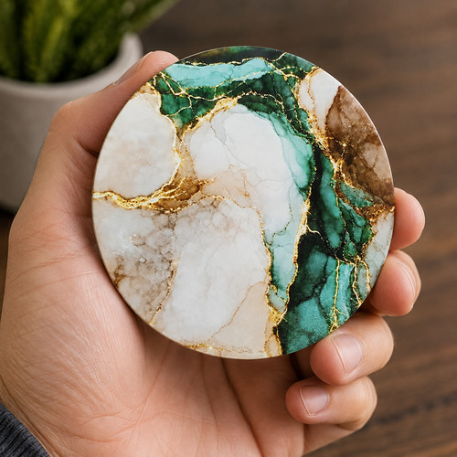Sage green marble - green,