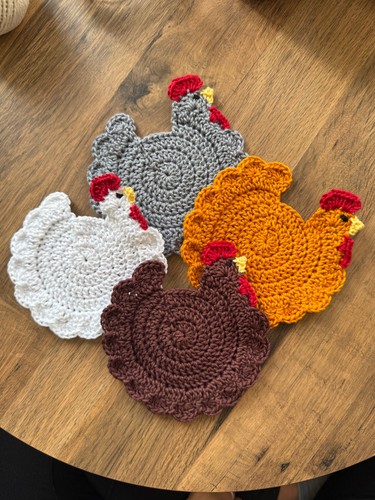 Set handmade coasters - of,